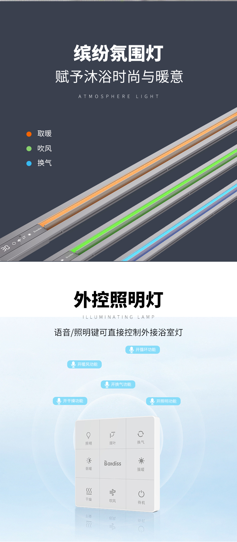 BDS-JK8110-FHA-VC（80x1100 风暖+换气+吹风+语音 ） - 图片11