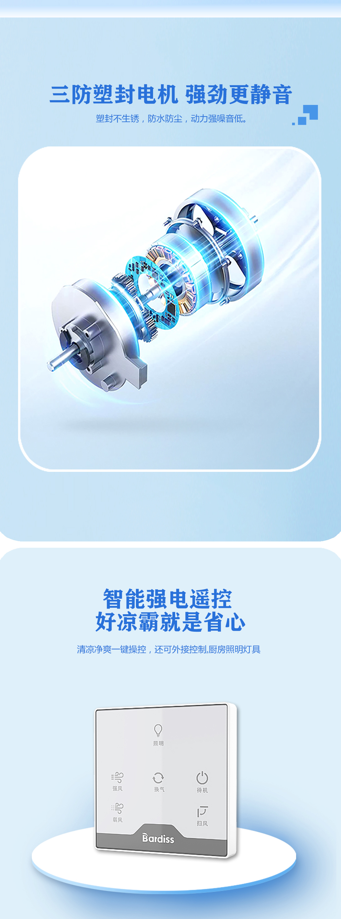 BDS-JK1090-HA-W&Y（100x900 凉霸.换气+吹风 ） - 图片8