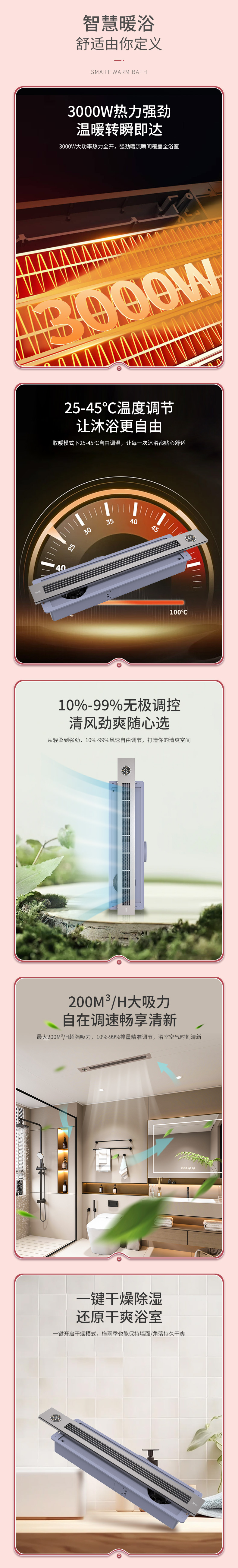 BDS-JK1090WJ-FHA-VC-D（100x900 怡暖Z 无极.风暖+换气+吹风+语音） - 图片3