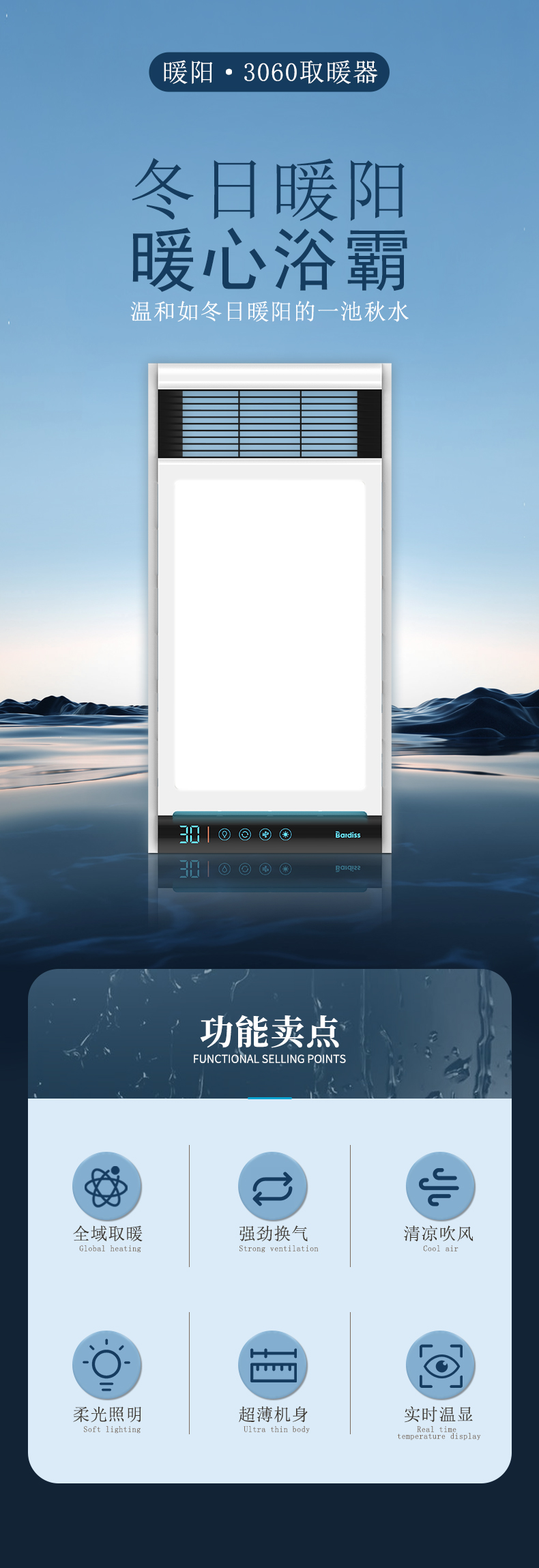 BDS-NY3060-FHAZ（300x600 暖阳.照明+取暖+吹风+换气） - 图片1