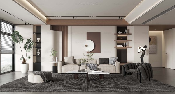 现代简约风客厅038