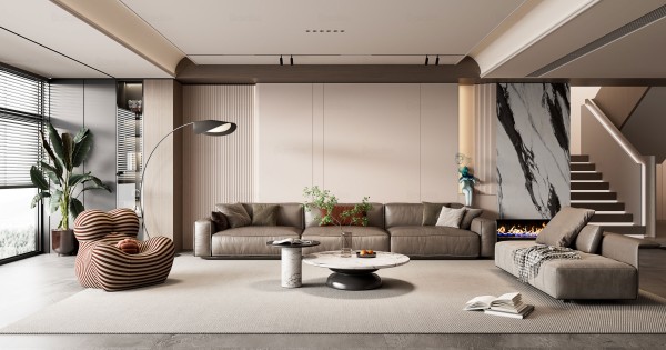 现代简约风客餐厅007