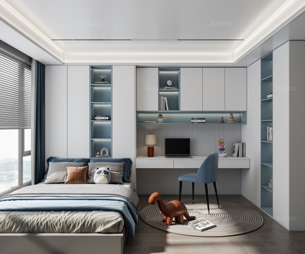 现代简约风儿童房001