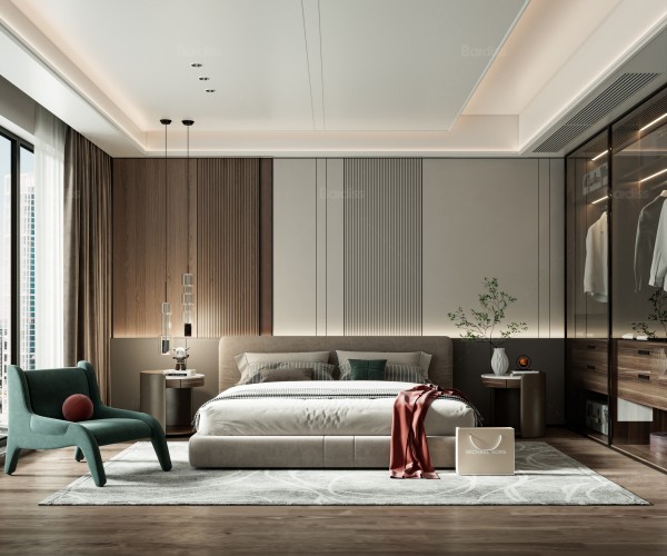 现代简约风卧室007