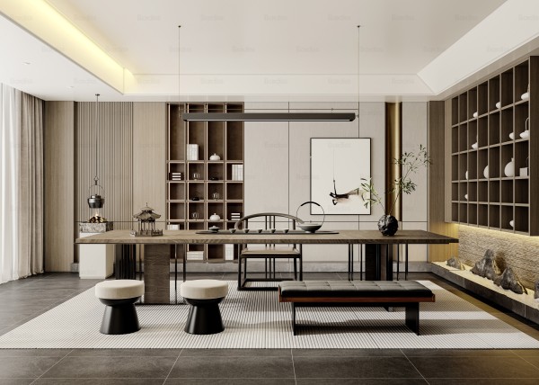 新中式风茶室001