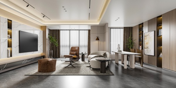 现代简约风客厅028