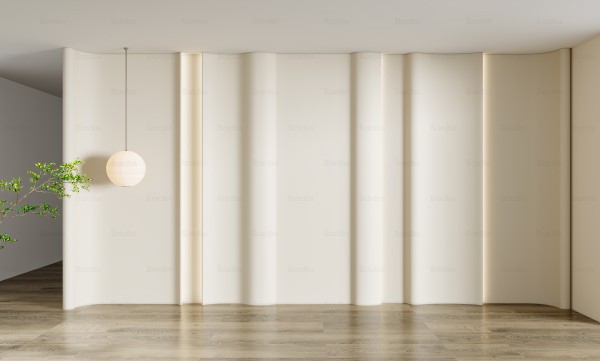 侘寂风客餐厅背景墙