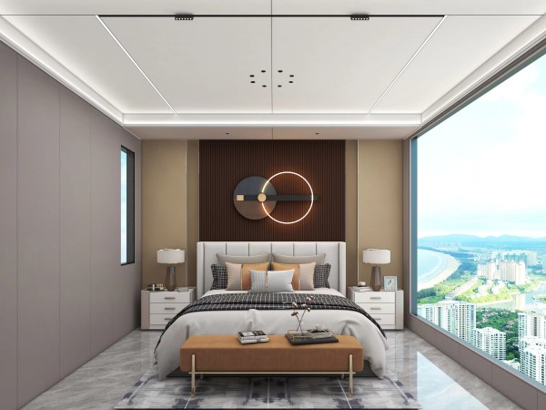 现代轻奢风卧室002