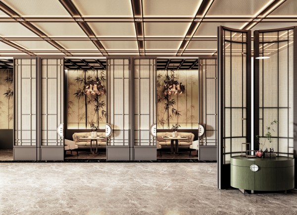 新中式前厅商业工装方案004