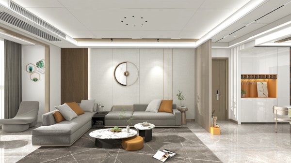 轻奢风全屋顶墙柜方案008