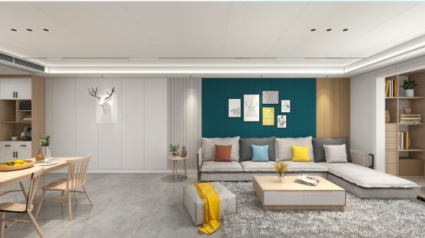 简欧风全屋顶墙柜方案001