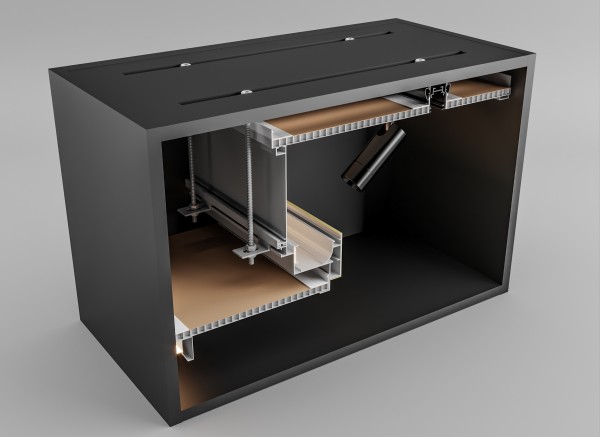 轨道系统（简约二级梁+114增高件+18磁吸双用卡扣轨道吊件）